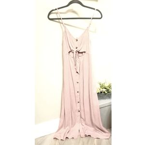 Pink button down dress